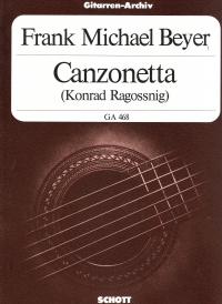 Beyer Canzonetta Solo Guitar Sheet Music Songbook
