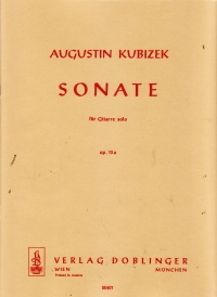 Kubizek Sonata Op13a Guitar Sheet Music Songbook