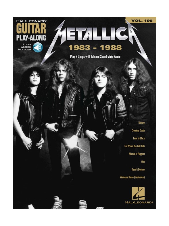 Metallica 1983-1988 Guitar Play-along Volume 195 Sheet Music Songbook