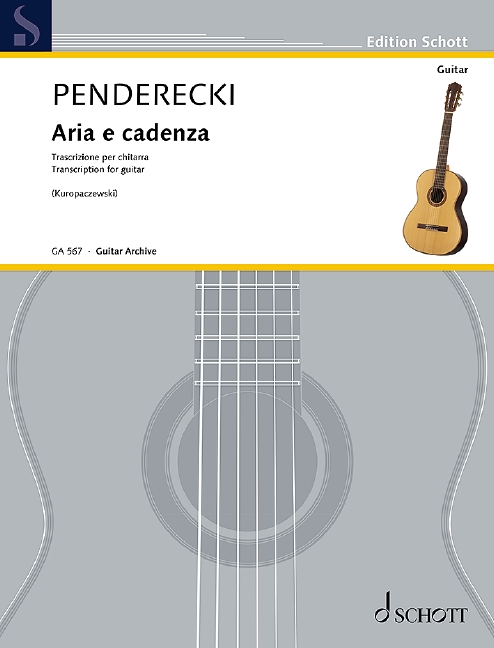 Penderecki Aria E Cadenza Guitar Sheet Music Songbook