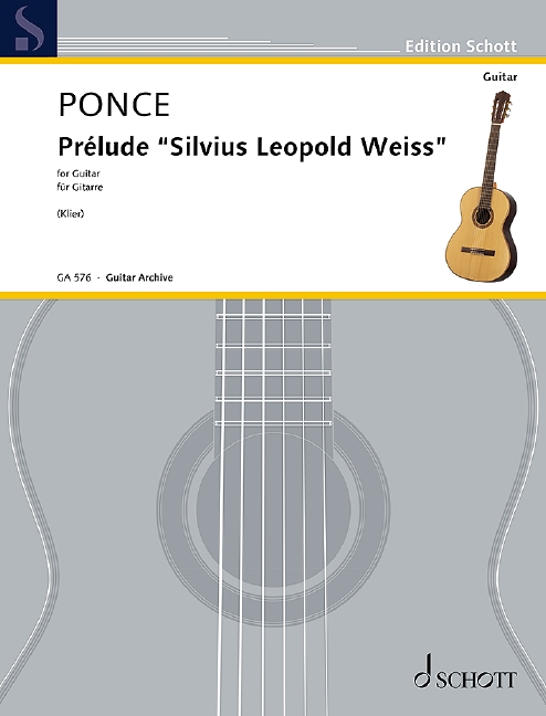 Ponce Prelude Silvius Leopold Weiss Guitar Sheet Music Songbook