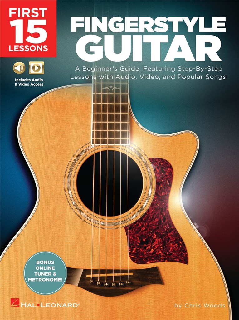 First 15 Lessons Fingerstyle Guitar + Online Sheet Music Songbook