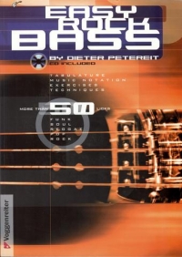 Easy Rock Bass Petereit Book & Cd Sheet Music Songbook