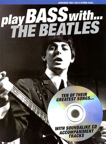 Beatles Play Bass With Book & Cd Sheet Music Songbook