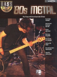 Bass Play Along 16 80s Metal Book & Cd Sheet Music Songbook