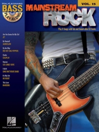 Bass Play Along 15 Mainstream Rock Book & Cd Sheet Music Songbook