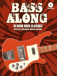 Bass Along 10 Hard Rock Classics Book & Cd Sheet Music Songbook