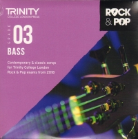 Trinity Rock & Pop 2018 Bass Grade 3 Cd Sheet Music Songbook