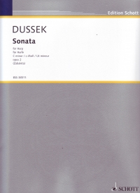 Dussek Sonata C Minor Harp Sheet Music Songbook