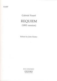 Faure Requiem (1893 Version) Rutter Harp Part Sheet Music Songbook