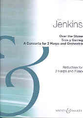 Jenkins Over The Stone (tros Y Garreg) 2 Hrp/pf Sheet Music Songbook