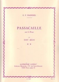 Handel Passacaglia Harp Arranged Beon Sheet Music Songbook