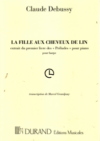 Debussy La Fille Aux Cheveux De Lin Grandjany Harp Sheet Music Songbook