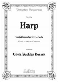 Dussek Ymdeithgan Gwyr Harlech Solo Harp Sheet Music Songbook