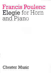 Poulenc Elegie (f Horn/pf) Sheet Music Songbook