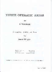 Wagner Three Operatic Arias Eb (horn/eb Cornet) Sheet Music Songbook