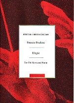 Poulenc Elegie Eb Tenor Horn (archive) Sheet Music Songbook