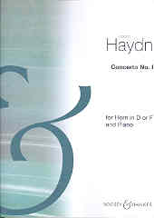 Haydn Horn Concerto No 1 Horn & Piano Red Sheet Music Songbook