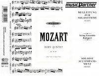 Mozart Horn Quintet Eflat K407 Musicpartner Disc Sheet Music Songbook