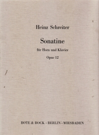Schreiter Sonatina Op12 Sheet Music Songbook
