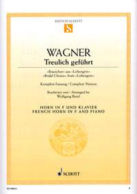 Wagner Treulich Gefuhrt (bridal Chorus) Horn F/pf Sheet Music Songbook