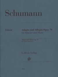 Schumann Adagio & Allegro Op70 Horn & Piano Sheet Music Songbook