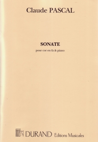 Pascal Sonata For Horn & Piano Sheet Music Songbook