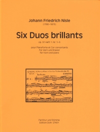 Nisle Six Duos Brillants Op51 Vol 1 Horn & Piano Sheet Music Songbook