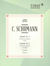 Schumann C Sonata No 2 D Op Posth Horn & Piano Sheet Music Songbook