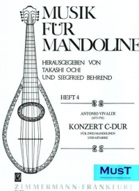 Vivaldi Concerto C Behrend Mandolin Duet & Guitar Sheet Music Songbook