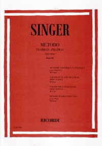 Singer Theoretical-practical Method Vol 3 Oboe Sheet Music Songbook