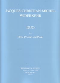 Widerkehr Duo E Minor Oboe & Piano Sheet Music Songbook