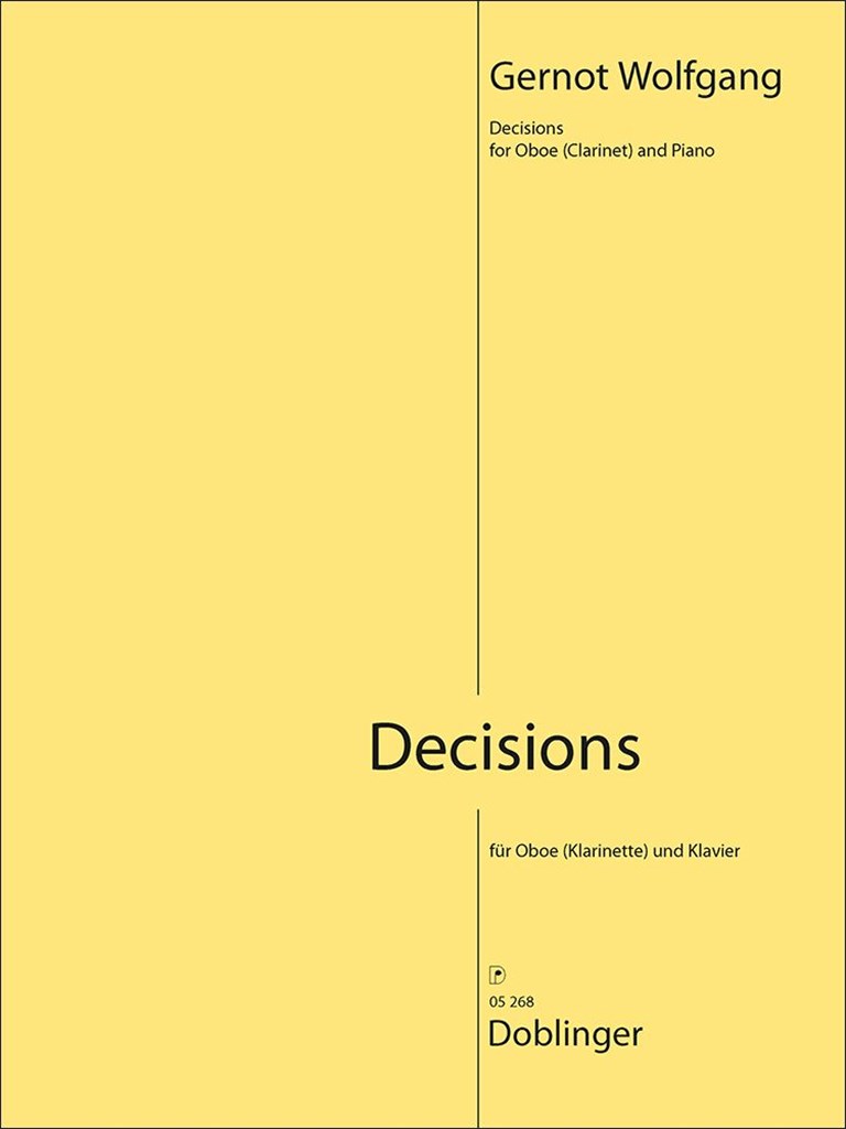 Wolfgang Decisions Oboe & Piano Sheet Music Songbook