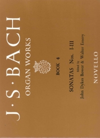 Bach Organ Works Book 04 Sonatas 1-3 Sheet Music Songbook