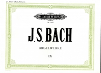 Bach Organ Works 9 Sheet Music Songbook