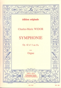Widor Symphony Op42 No 5 Organ Sheet Music Songbook