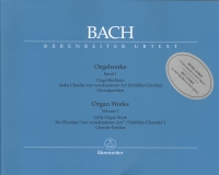 Bach Organ Works Bk 1 Orgelbuchlein/schubler Chor Sheet Music Songbook