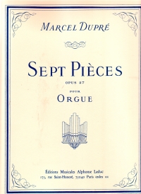 Dupre 7 Pieces Op27 Organ Sheet Music Songbook
