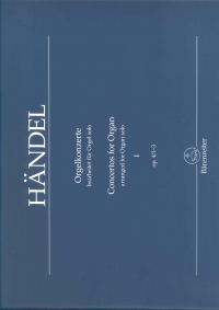 Handel Organ Concerto Book 1 Op4 Sheet Music Songbook