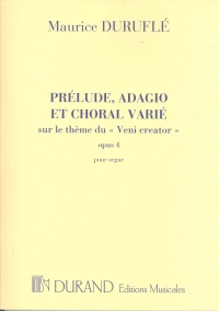 Durufle Prelude Adagio Et Choral Op4 Organ Sheet Music Songbook