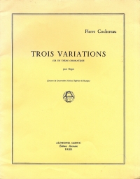 Cochereau Variations 3 Sur Une Theme Chromatique Sheet Music Songbook