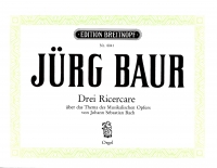 Baur Ricercare (3) On A Theme Of Bach Organ Sheet Music Songbook
