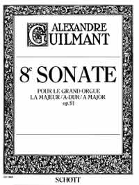 Guilmant Sonata Op91 No 8 Amaj Organ Sheet Music Songbook