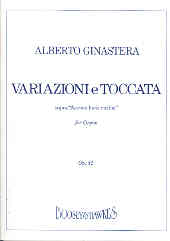 Ginastera Variazioni E Toccata Organ Sheet Music Songbook