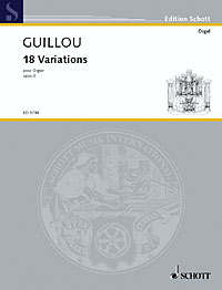 Gillou Variations (18) Op3 Organ Sheet Music Songbook