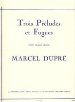 Dupre 3 Preludes & Fugues Op7 Organ Sheet Music Songbook
