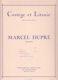Dupre Cortege Et Litanie Op19 Organ Sheet Music Songbook
