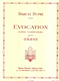 Dupre Evocation Organ Sheet Music Songbook