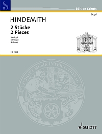 Hindemith Two Pieces For Organ Billeter Sheet Music Songbook