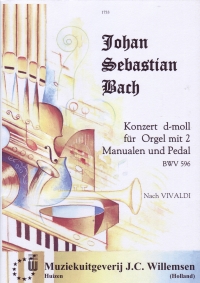 Bach Concerto D Minor Full Organ Sheet Music Songbook